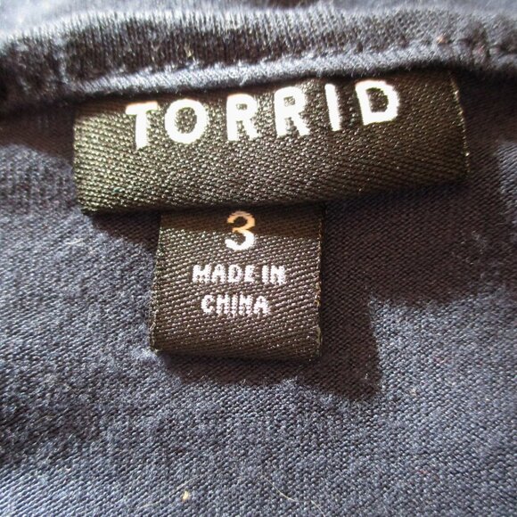 Torrid Womens Baby Doll Dress, Navy Blue SS, Button Front,Torrid Size 3 (22-24) - Picture 9 of 12